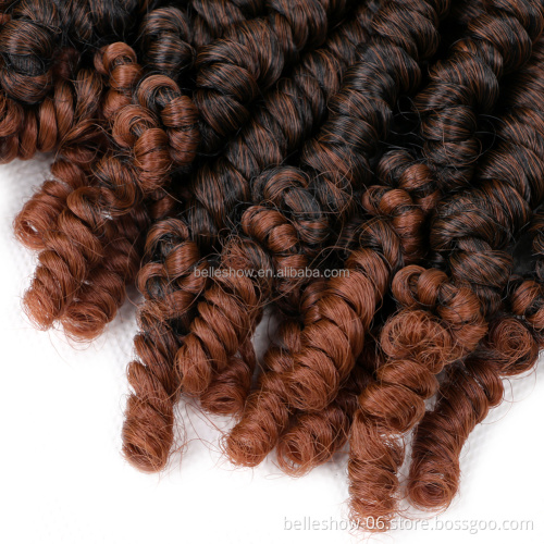 6inch Pre-twisted kinky marley crochet extension ombre braid pre passion spring twist hair kinky spring twist hair